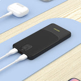 Powerbank Dudao K10 10000mAh 2.4A 2 x USB-A - hvid