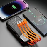 Dudao capacious powerbank with 3 built-in cables 20000mAh USB Type C + micro USB + Lightning black (Dudao K6Pro +)