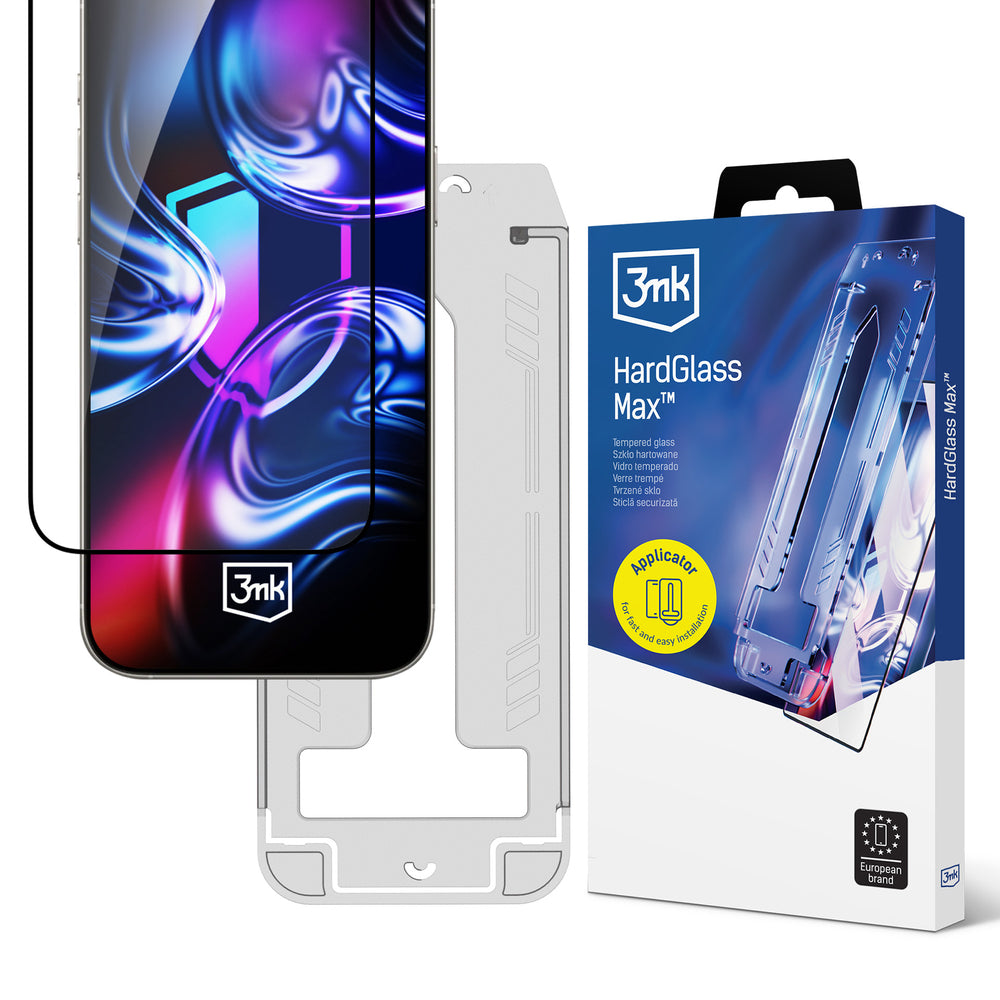 3mk Hardglass Max tempereret glas til iPhone 15 Plus / 16 Plus