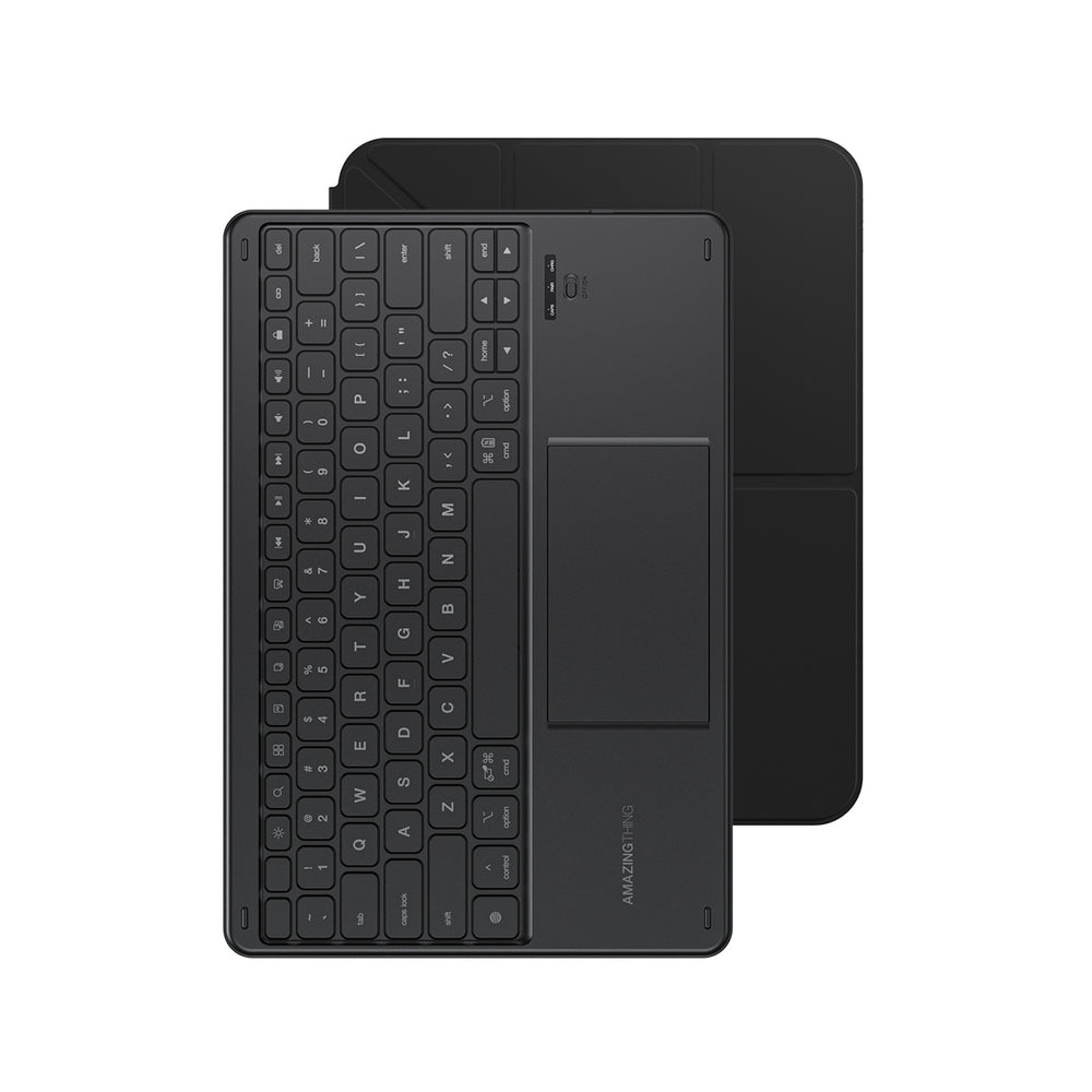 AmazingThing Minimal Case Keylite Combo Keyboard Case til iPad 11" 2025 - sort