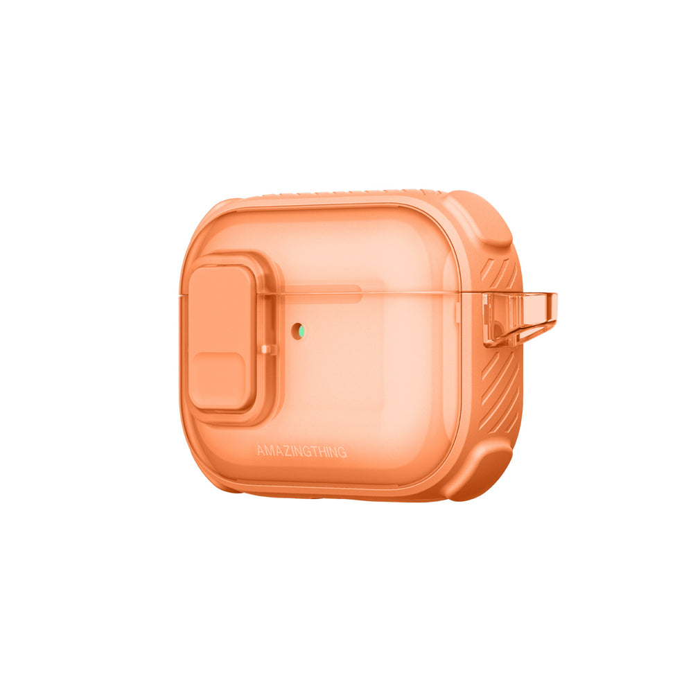 AmazingThing Titan Pro Mag Case Clear til AirPods Pro 3 - Orange