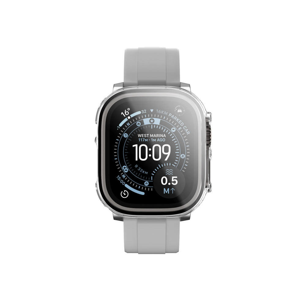 AmazingThing Radix Glass Screen Protector with Case for Apple Watch UItra 3 49mm - Clear