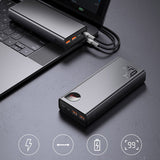 Baseus Adaman powerbank 2x USB / 1x USB Type C / 1x micro USB 20000mAh 65W Quick Charge 4.0 Power Delivery blå (PPIMDA-D03)