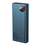 Baseus Adaman powerbank 2x USB / 1x USB Type C / 1x micro USB 20000mAh 65W Quick Charge 4.0 Power Delivery blå (PPIMDA-D03)