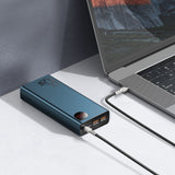 Baseus Adaman powerbank 2x USB / 1x USB Type C / 1x micro USB 20000mAh 65W Quick Charge 4.0 Power Delivery blå (PPIMDA-D03)