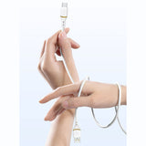 Dudao L25C USB-C - USB-C silikonkabel 60W 1m - hvid