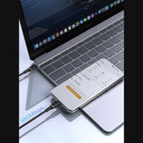 Dudao L25C USB-C - USB-C silikonkabel 60W 1m - hvid