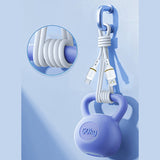 Dudao L25T USB-A-USB-C-silikonkabel 5A 1m - hvid