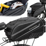 Wozinsky Bike Trunk Bag with Long Strap and Expandable Side Pockets - Black