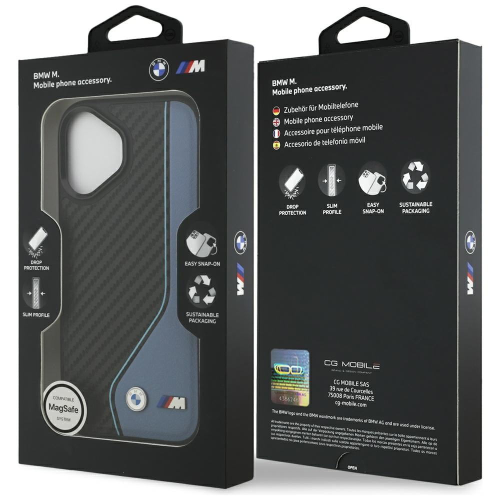 BMW M Carbon Logo MagSafe Case til iPhone 17 - Blå
