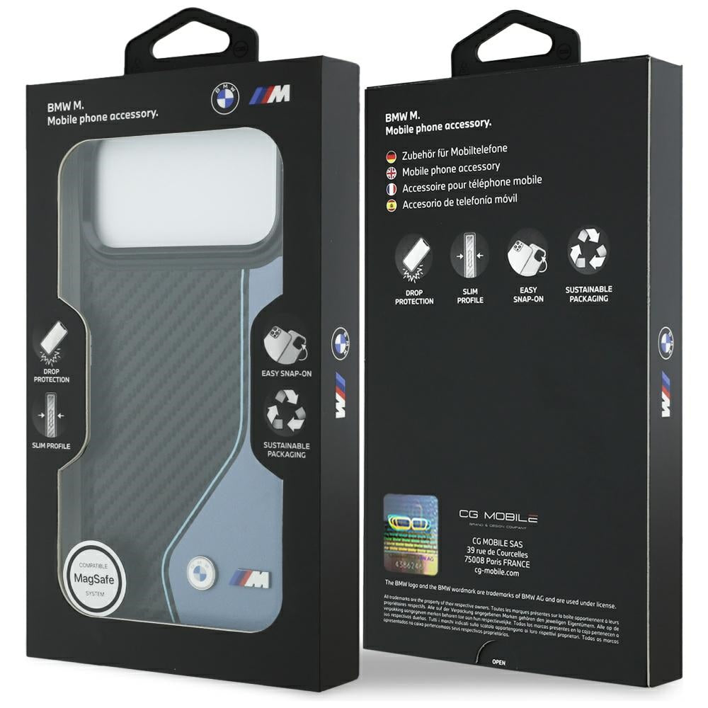 BMW M Carbon Logo MagSafe Case til iPhone 17 Pro Max - Blå