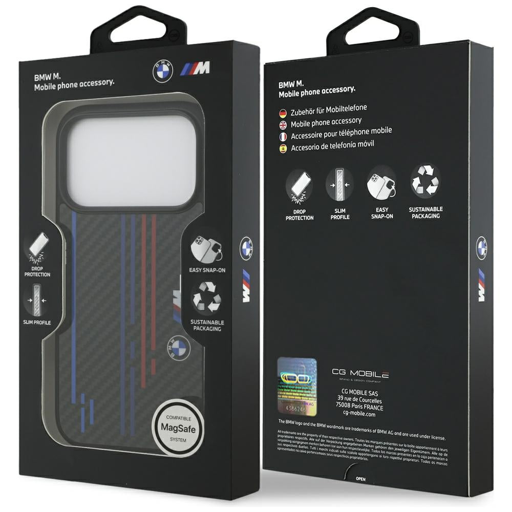 BMW M Kevlar Lines & Logo MagSafe Case til iPhone 17 Pro - sort