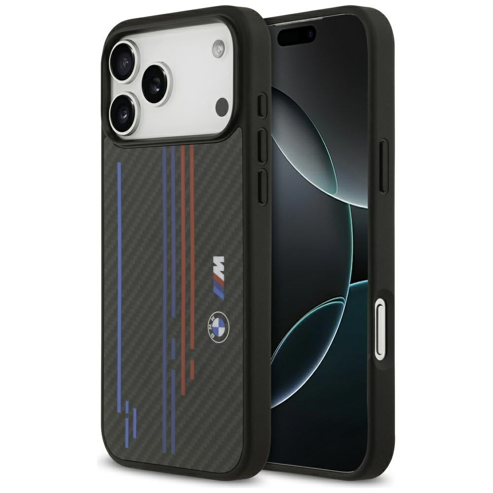 BMW M Kevlar Lines & Logo MagSafe Case til iPhone 17 Pro Max - sort
