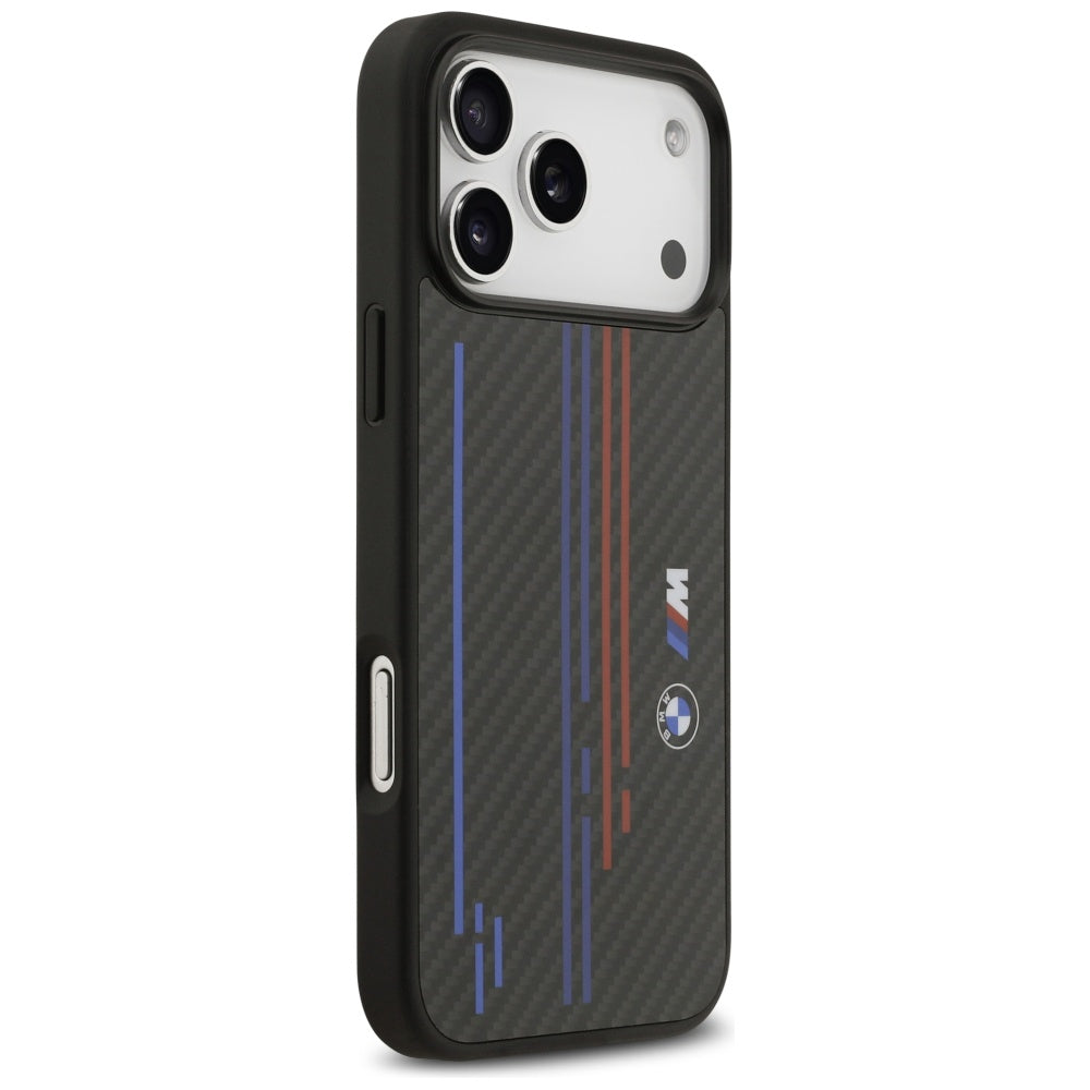 BMW M Kevlar Lines & Logo MagSafe Case til iPhone 17 Pro Max - sort