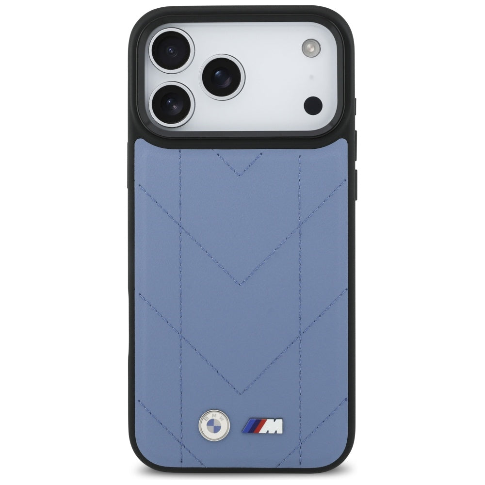 BMW M Quilted Logo MagSafe Case til iPhone 17 Pro Max - Blå