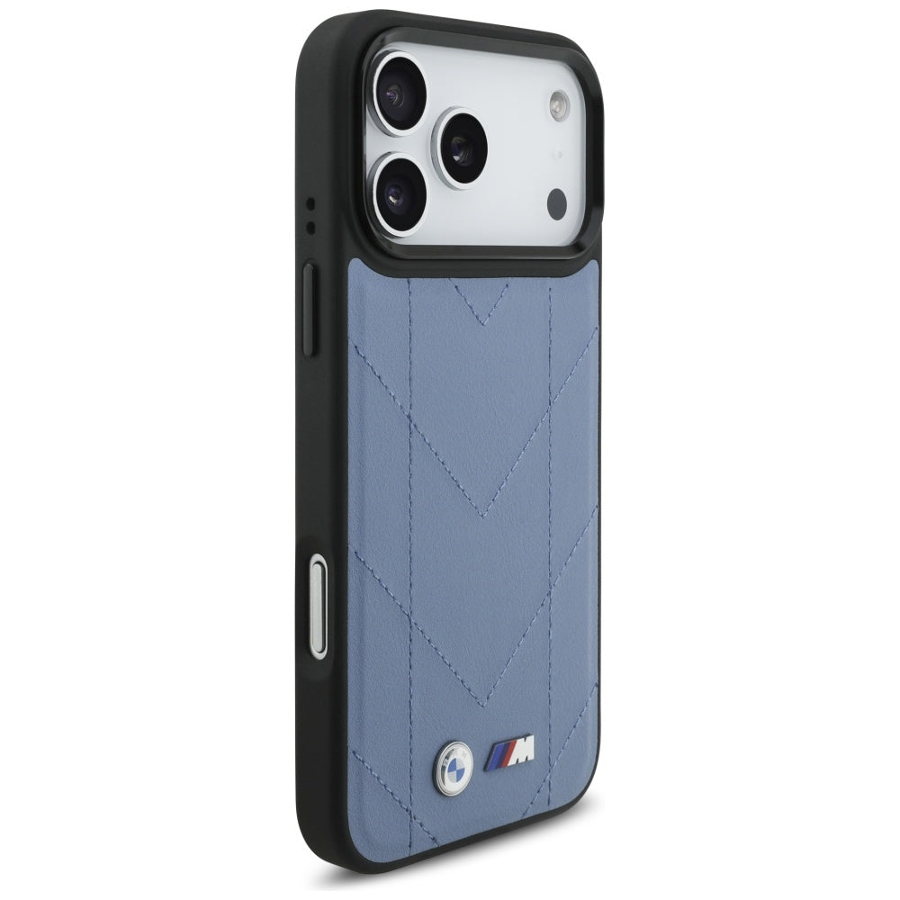 BMW M Quilted Logo MagSafe Case til iPhone 17 Pro Max - Blå