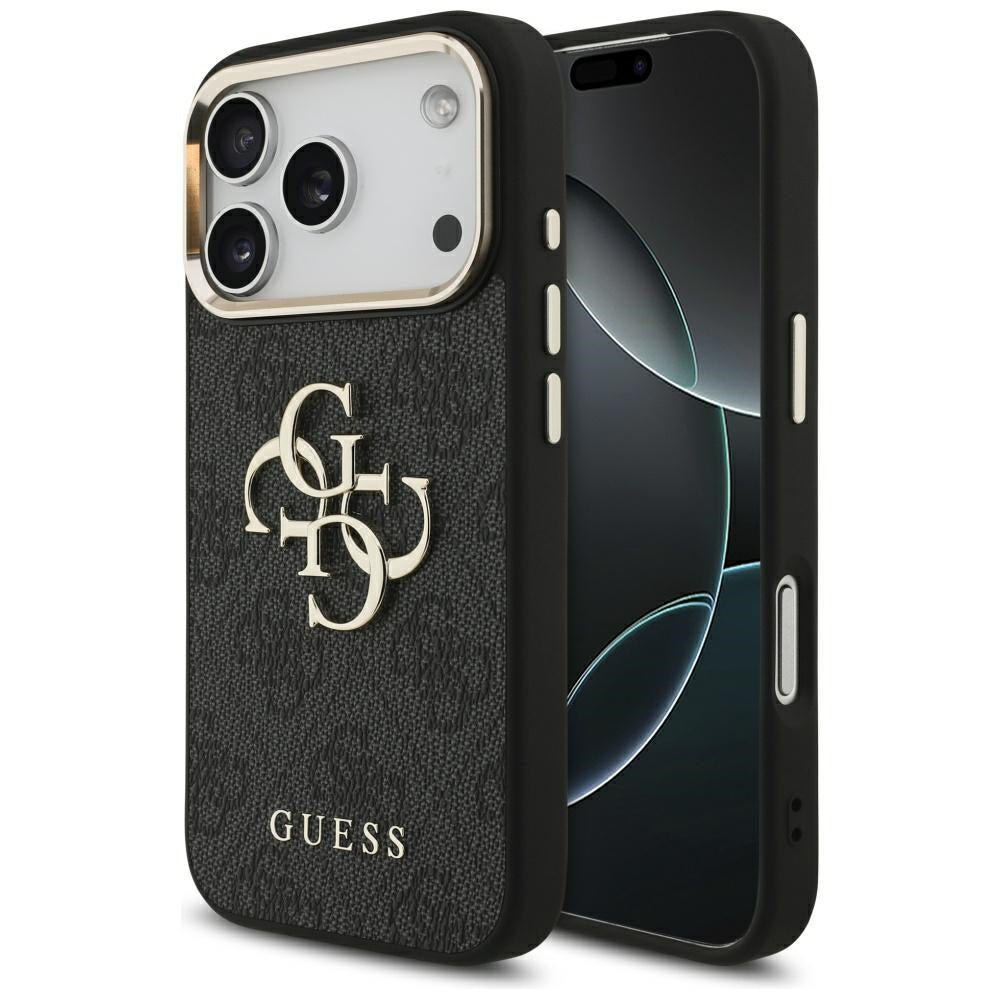 Guess 4G Big 4G Classic Logo Case til iPhone 17 Pro - sort og guld