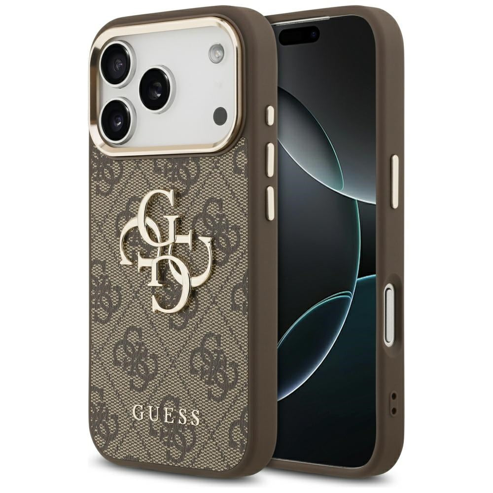 Guess 4G Big 4G Classic Logo Case til iPhone 17 Pro Max - Brunt og Guld