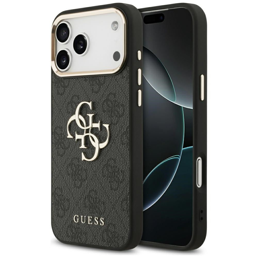 Guess 4G Big 4G Classic Logo Case til iPhone 17 Pro Max - sort og guld