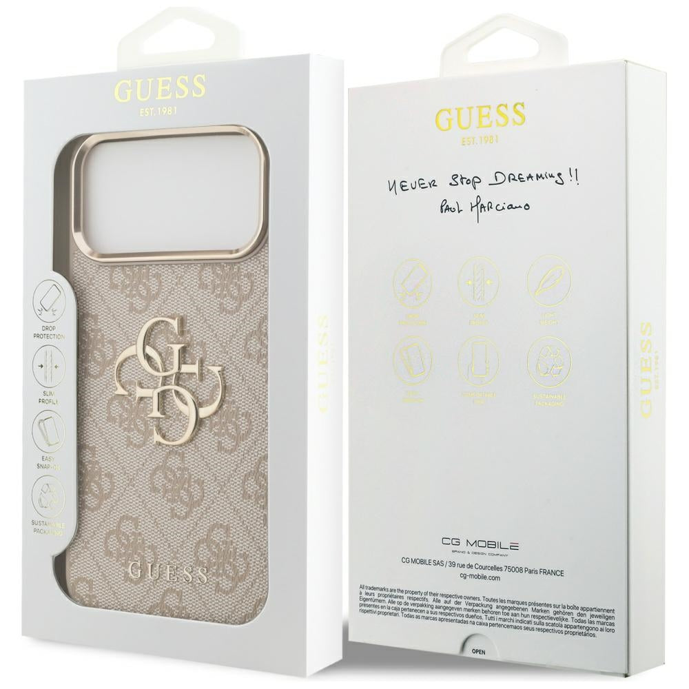 Guess 4G Big 4G Classic Logo Case til iPhone 17 Pro Max - Rose Gold