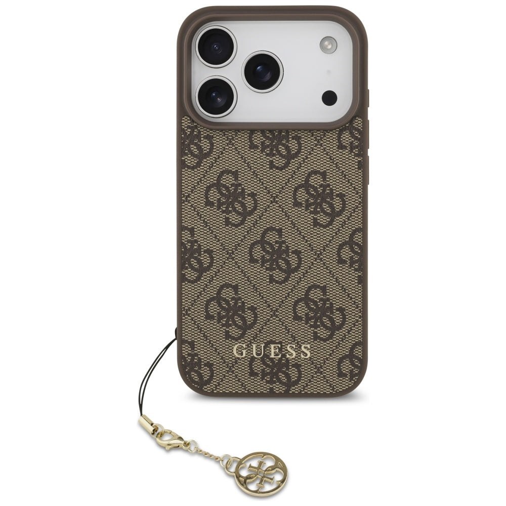 Guess 4G Charms Collection MagSafe-hylster til iPhone 17 Pro - brun