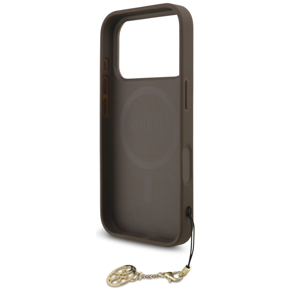 Guess 4G Charms Collection MagSafe-hylster til iPhone 17 Pro - brun