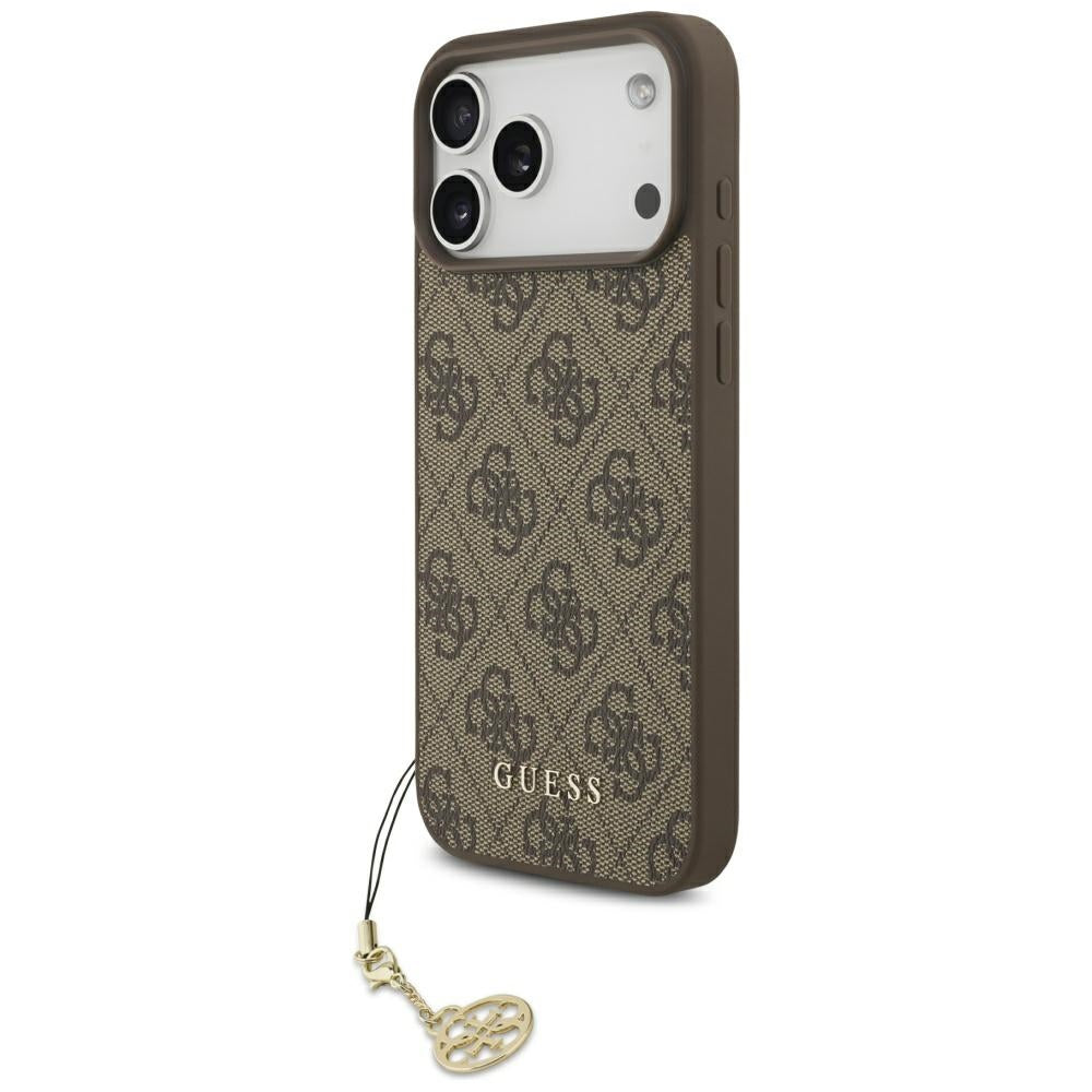 Guess 4G Charms Collection MagSafe-hylster til iPhone 17 Pro Max - brun