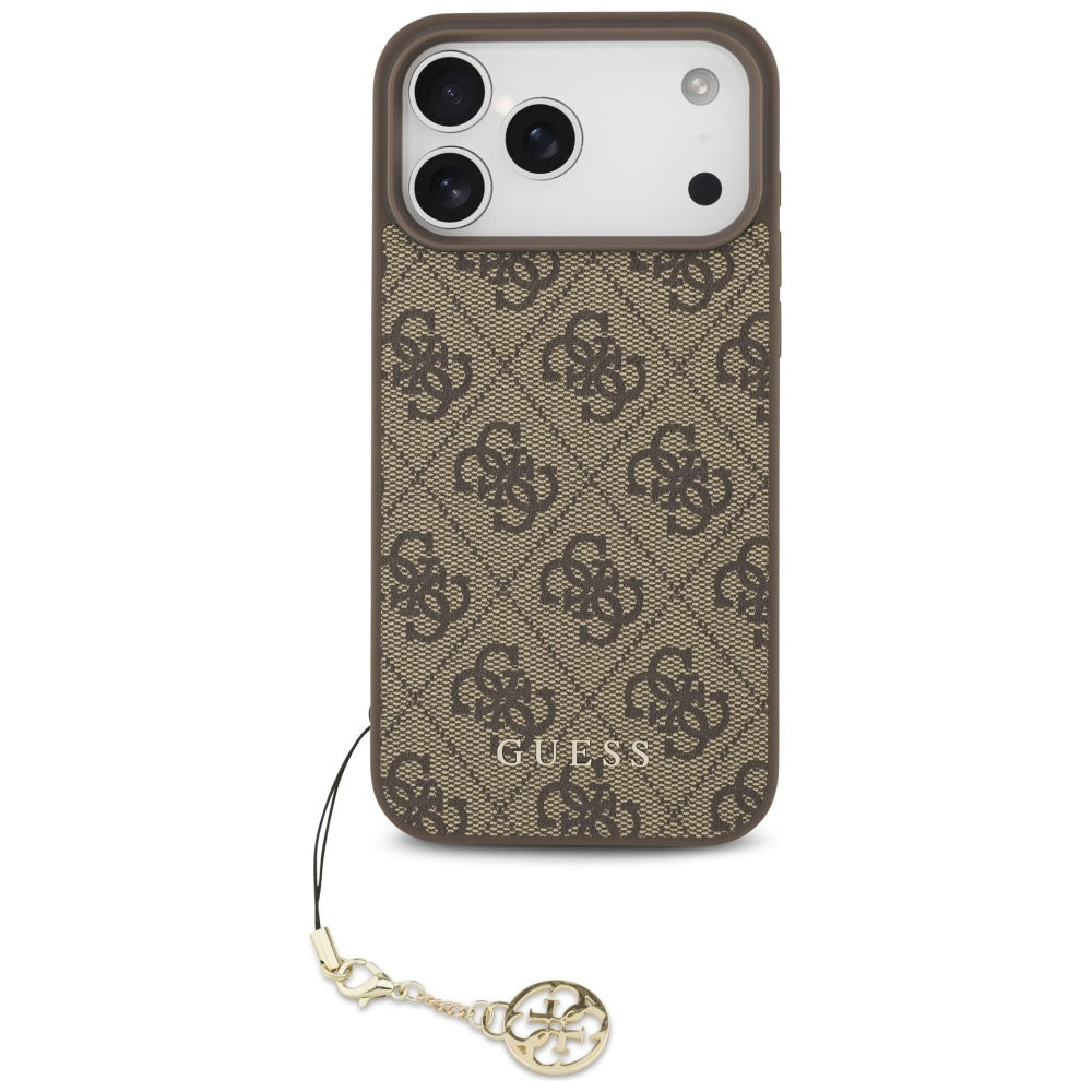 Guess 4G Charms Collection MagSafe-hylster til iPhone 17 Pro Max - brun