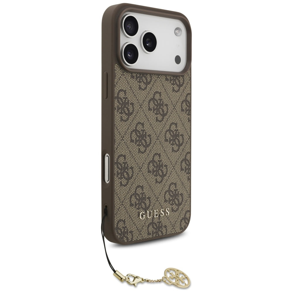 Guess 4G Charms Collection MagSafe-hylster til iPhone 17 Pro Max - brun