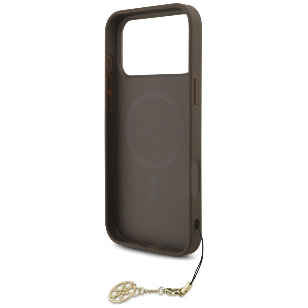 Guess 4G Charms Collection MagSafe-hylster til iPhone 17 Pro Max - brun