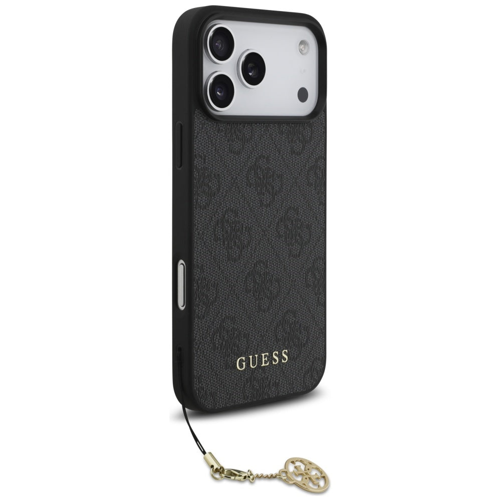 Guess 4G Charms Collection MagSafe-hylster til iPhone 17 Pro Max - sort