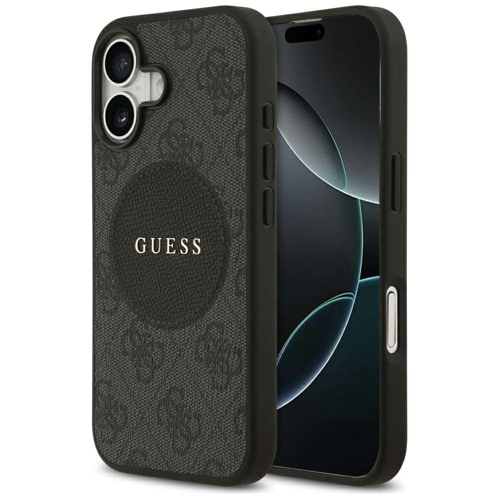 Guess 4G Circle Classic Logo MagSafe-hylster til iPhone 17 - sort