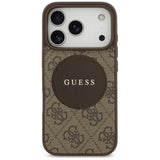 Guess 4G Circle Classic Logo MagSafe-hylster til iPhone 17 Pro - brun