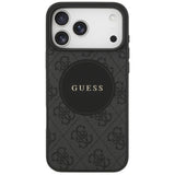 Guess 4G Circle Classic Logo MagSafe-hylster til iPhone 17 Pro Max - sort