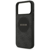 Guess 4G Circle Classic Logo MagSafe-hylster til iPhone 17 Pro Max - sort
