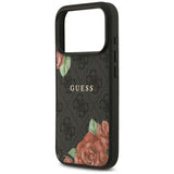 Guess 4G Flowers Print MagSafe-hylster til iPhone 17 Pro Max - sort