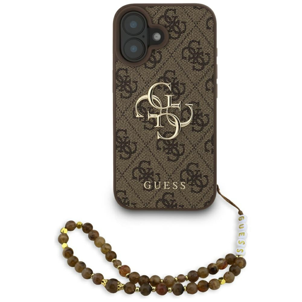 Guess 4G Strap 4G Classic Logo Case til iPhone 16 - Brunt