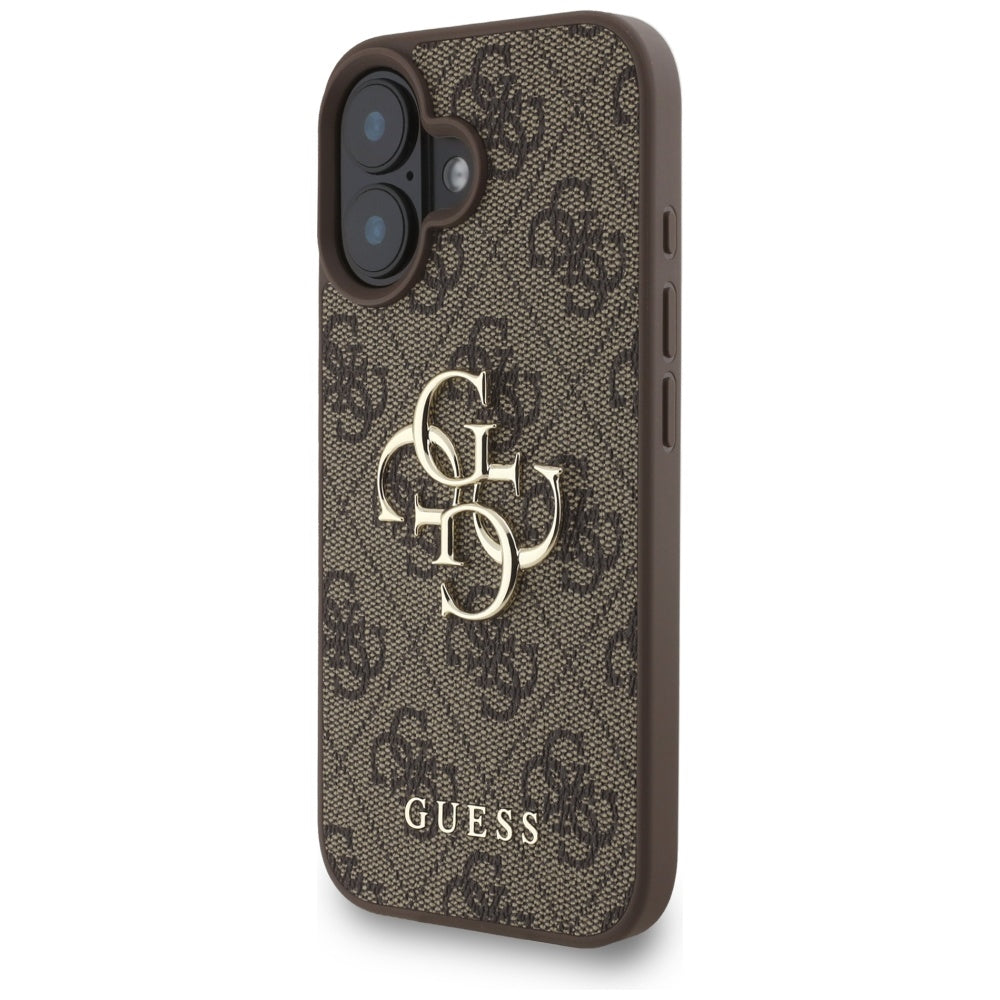 Guess 4G Strap 4G Classic Logo Case til iPhone 16 - Brunt