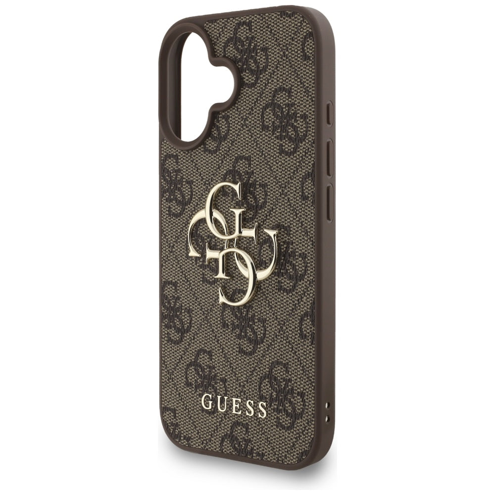 Guess 4G Strap 4G Classic Logo Case til iPhone 16 - Brunt