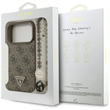 Guess 4G Strap Triangle Logo MagSafe-hylster til iPhone 17 Pro - brun