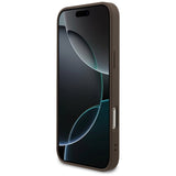 Guess 4G Strap Triangle Logo MagSafe Case til iPhone 17 Pro Max - Brunt