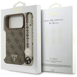 Guess 4G Strap Triangle Logo MagSafe Case til iPhone 17 Pro Max - Brunt