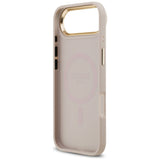 Guess 4G Strass Logo & Big Strap Metal Buttons MagSafe Case til iPhone Air - Pink
