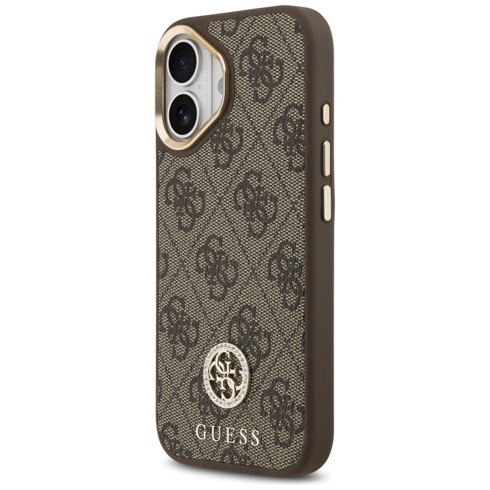 Guess 4G Strass Logo MagSafe-hylster til iPhone 17 - brun