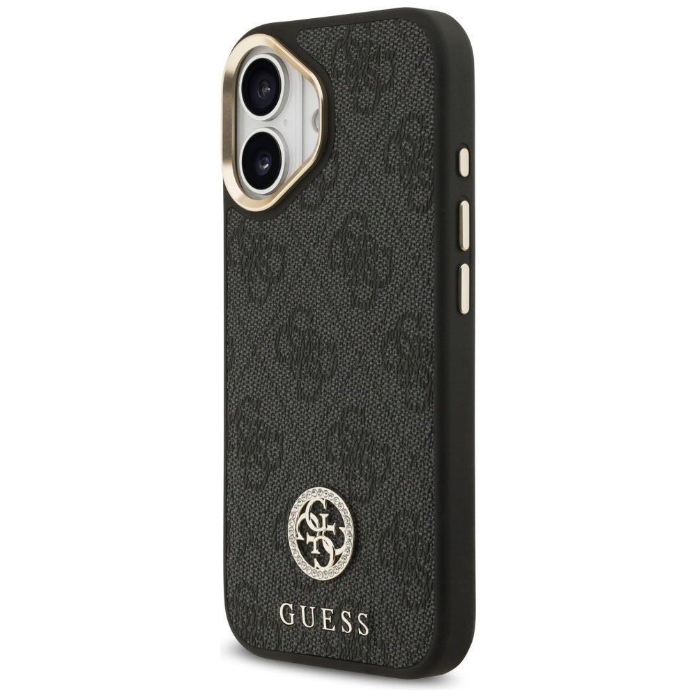 Guess 4G Strass Logo MagSafe-hylster til iPhone 17 - sort