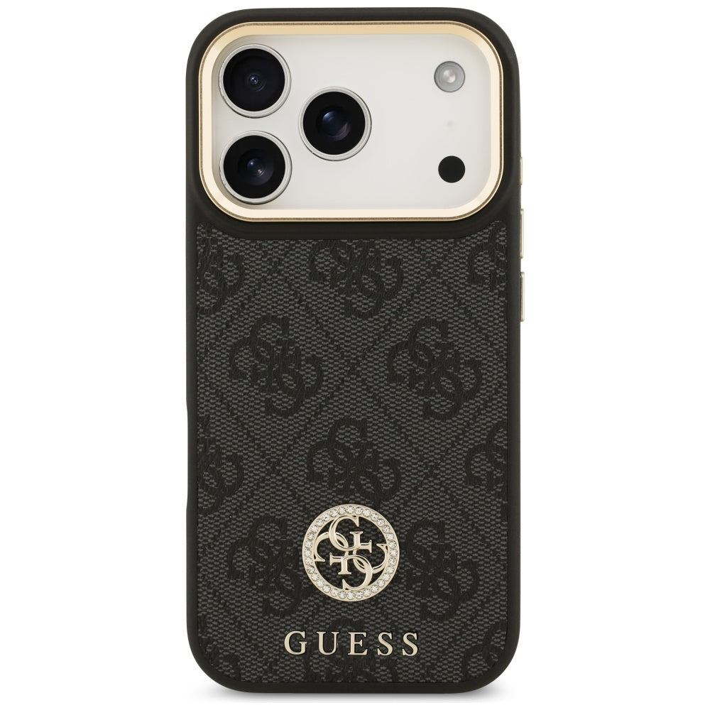 Guess 4G Strass Logo MagSafe-hylster til iPhone 17 Pro - sort