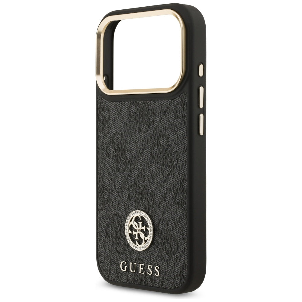 Guess 4G Strass Logo MagSafe-hylster til iPhone 17 Pro - sort