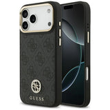 Guess 4G Strass Logo MagSafe Case til iPhone 17 Pro Max - sort