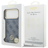 Guess 4G Strass Logo MagSafe Case til iPhone 17 Pro Max - Blå