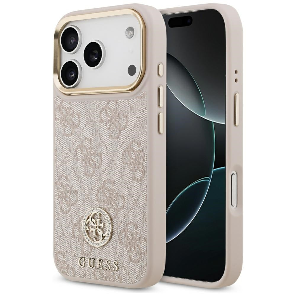 Guess 4G Strass Logo MagSafe Case til iPhone 17 Pro - Pink